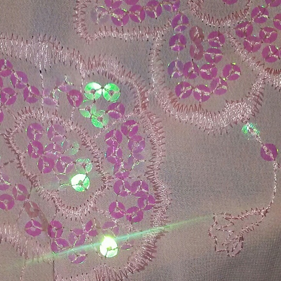 💖Light Pink Sequin Scarf - Picture 1 of 4